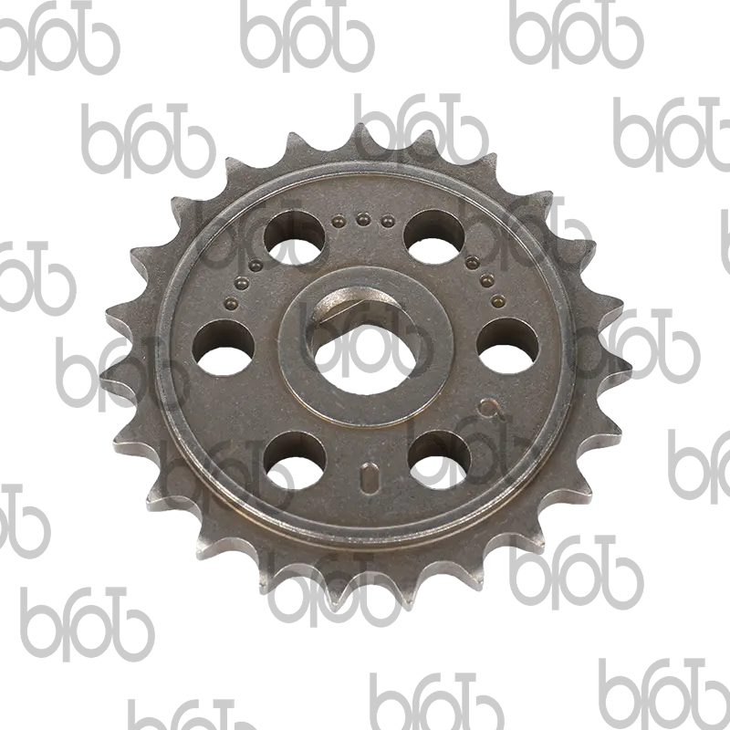 How to check whether the Land Rover 5.0 engine oil pump sprocket is worn or damaged?