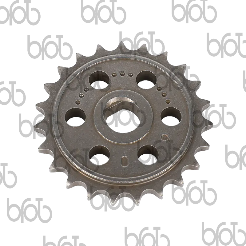 How to properly install and calibrate a Land Rover 5.0L engine's oil pump sprocket to ensure proper operation?